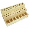 Handmade Wooden Makeup Organizer, 42 Hole Lipstick Brush Holder