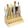 Handmade Wooden Makeup Organizer, 42 Hole Lipstick Brush Holder