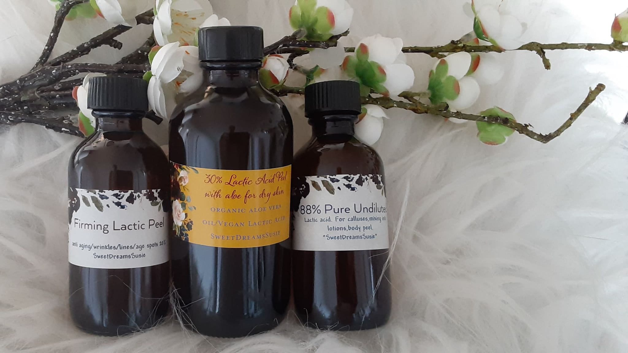 Daily Lactic Acid Toner 5/10% Oil-Free Exfoliant (4oz) Tea Tree Option