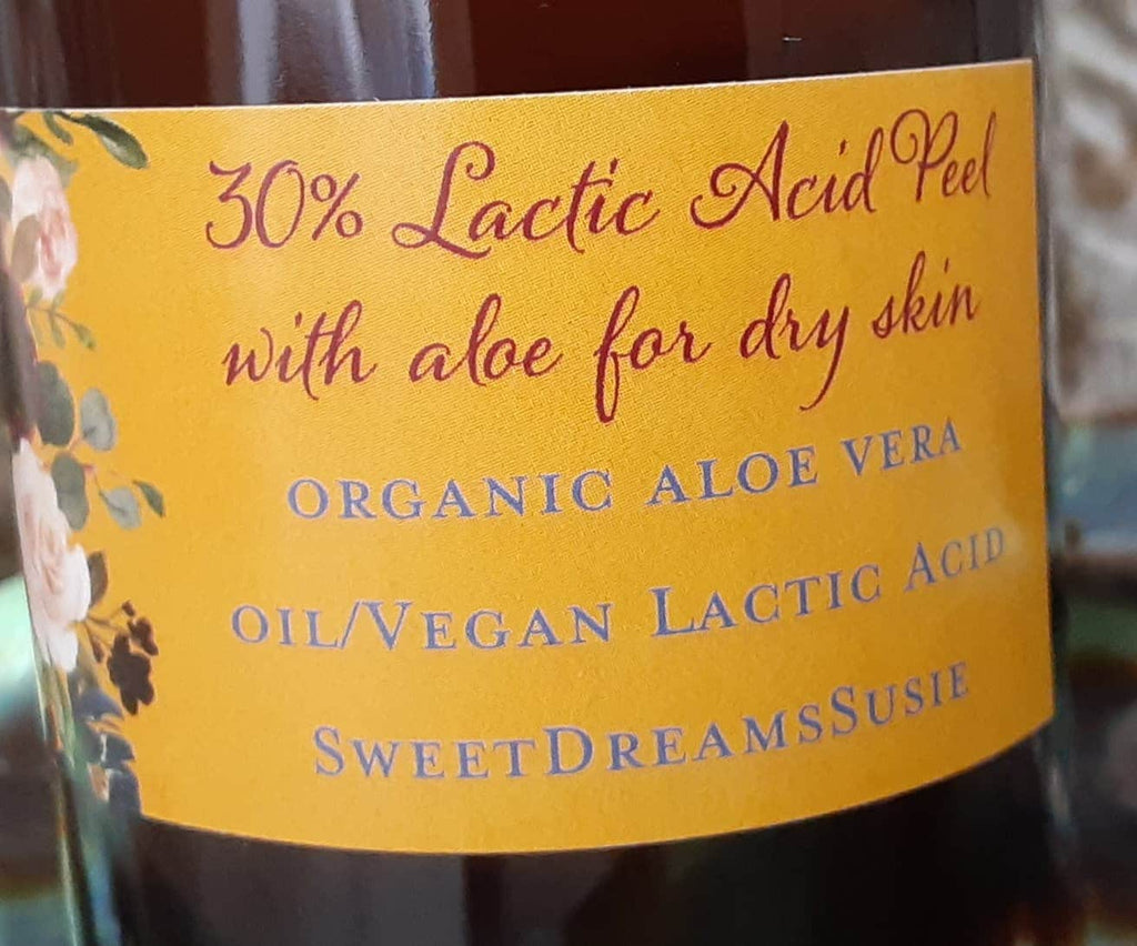30% Lactic Acid Peel with organic aloe vera OIL